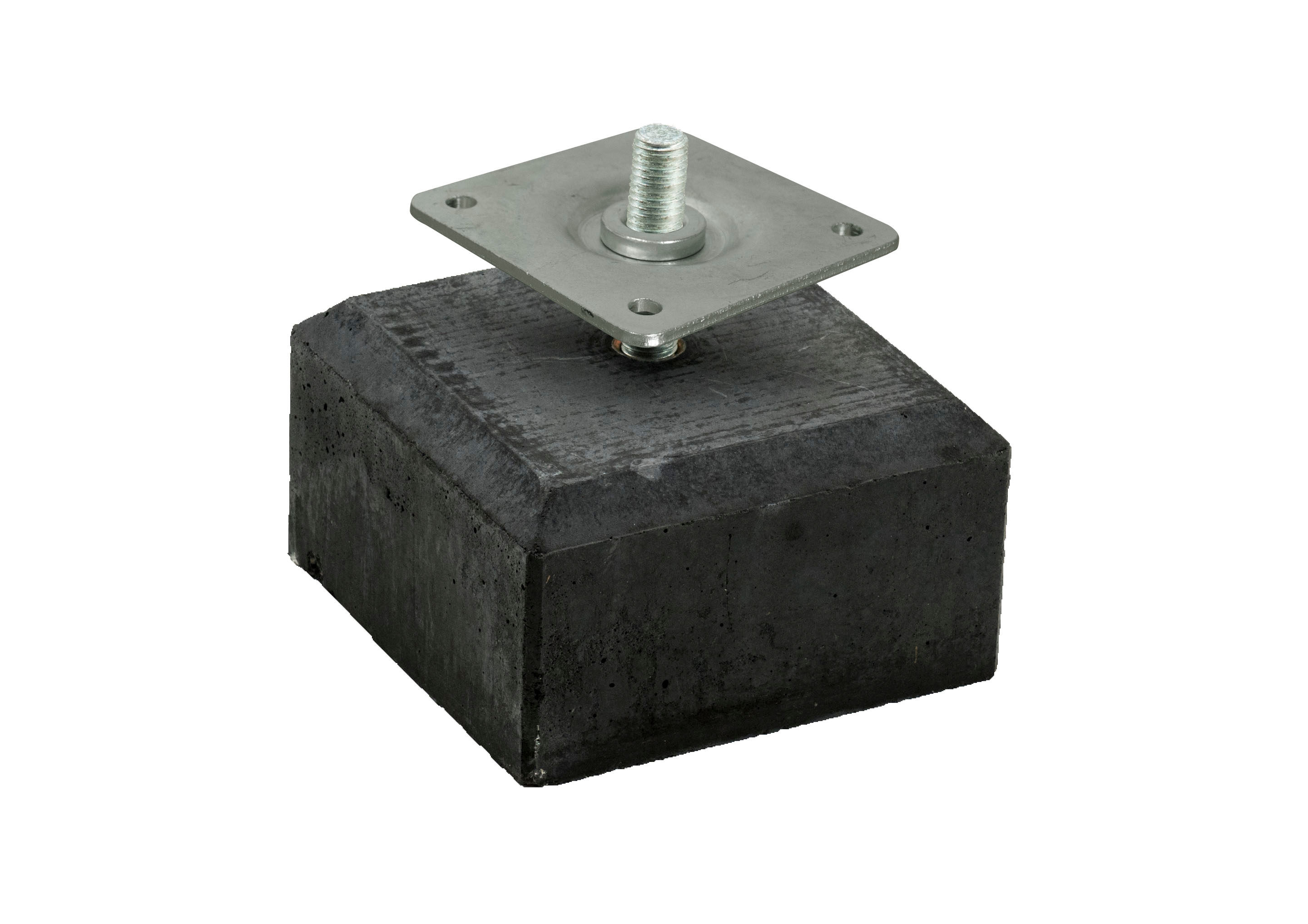 Betontegel 18x18x10cm, schroefdraad M20, antraciet (1001205)