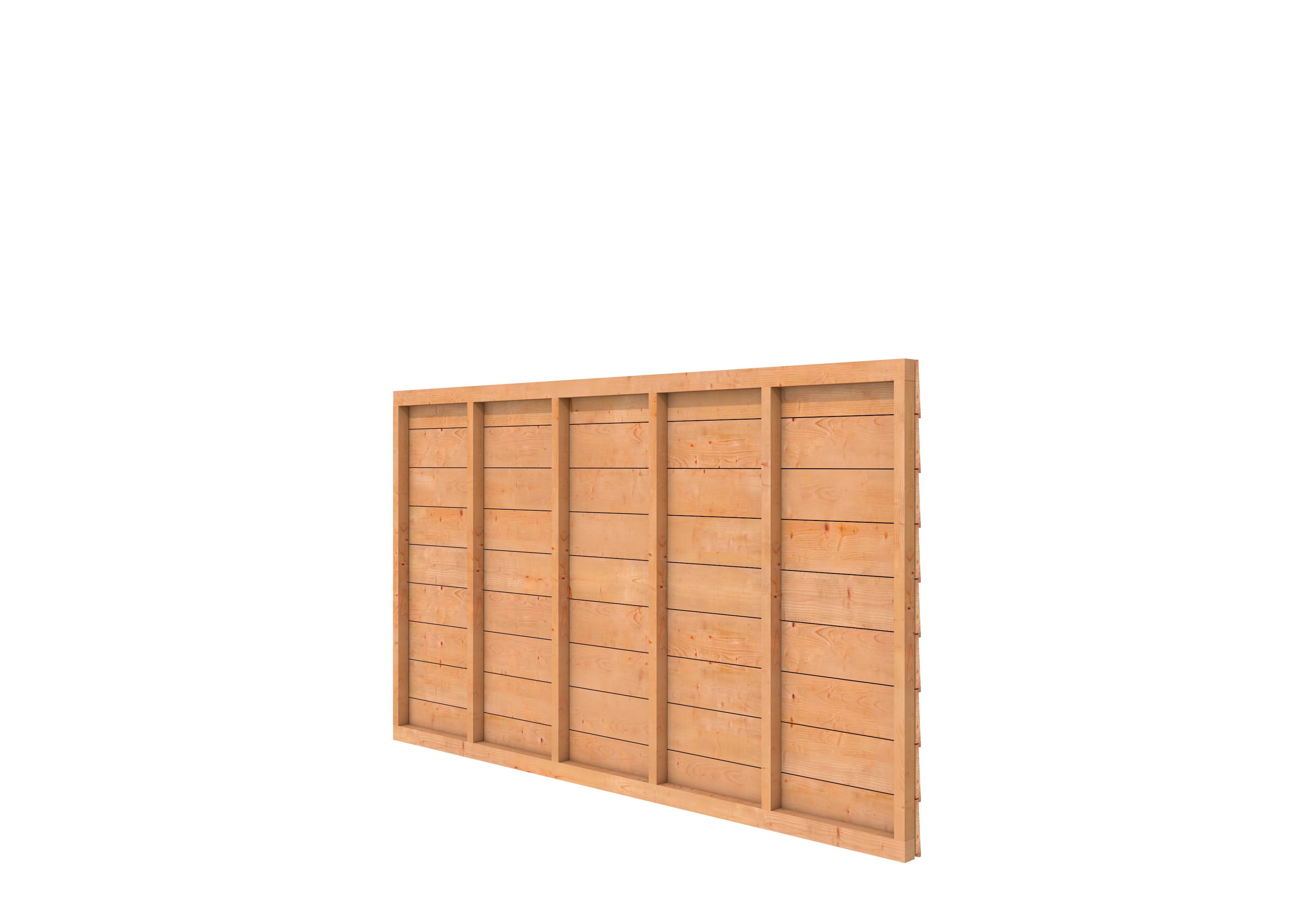 DGL Plankenpakket t.b.v. enkelzijdige wand kapschuur Comfort 278,5x162cm, kleurloos geïmpregneerd (1042146)