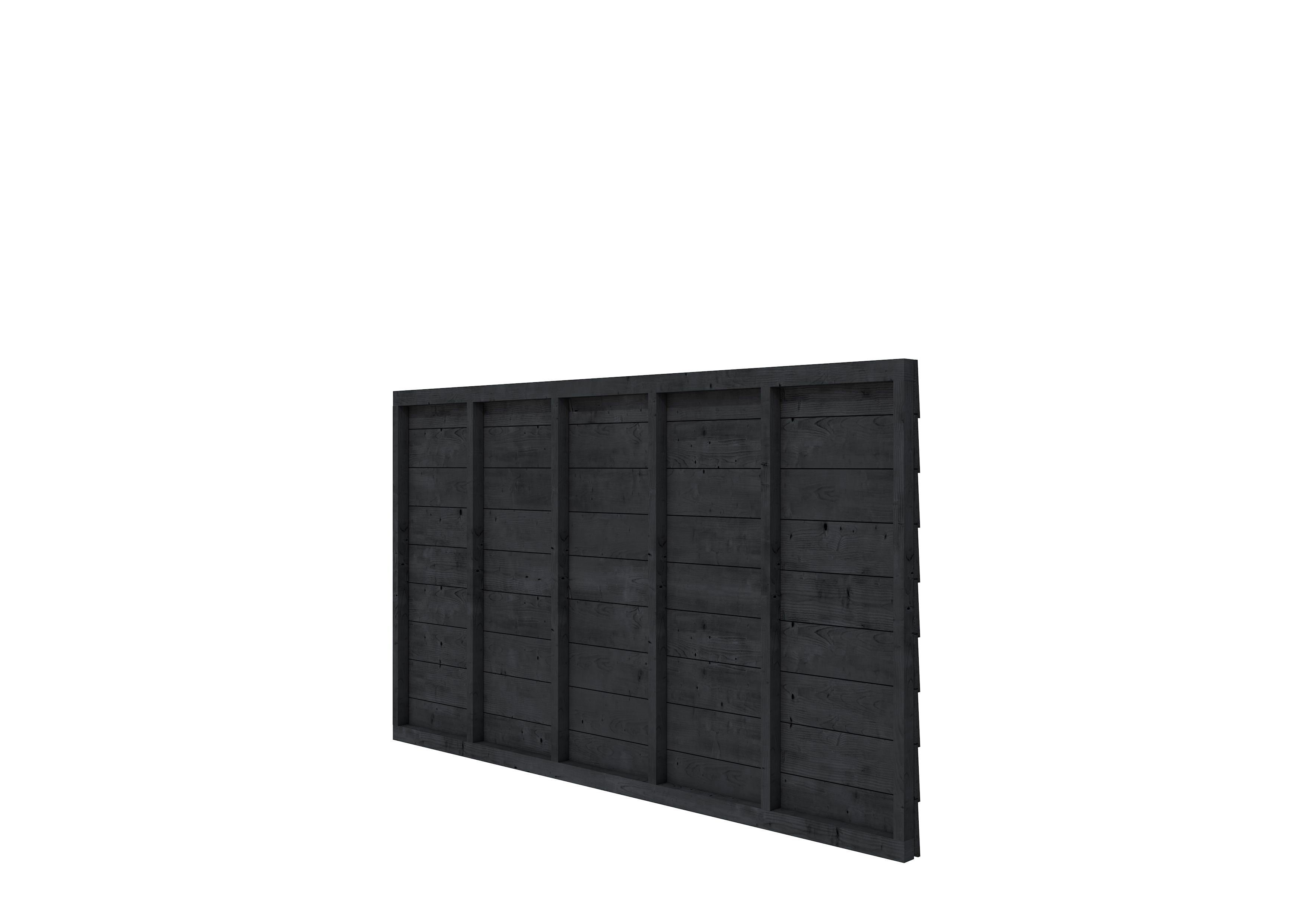 DGL Plankenpakket t.b.v. enkelzijdige wand kapschuur Comfort 278,5x162cm, zwart geïmpregneerd (1042150)