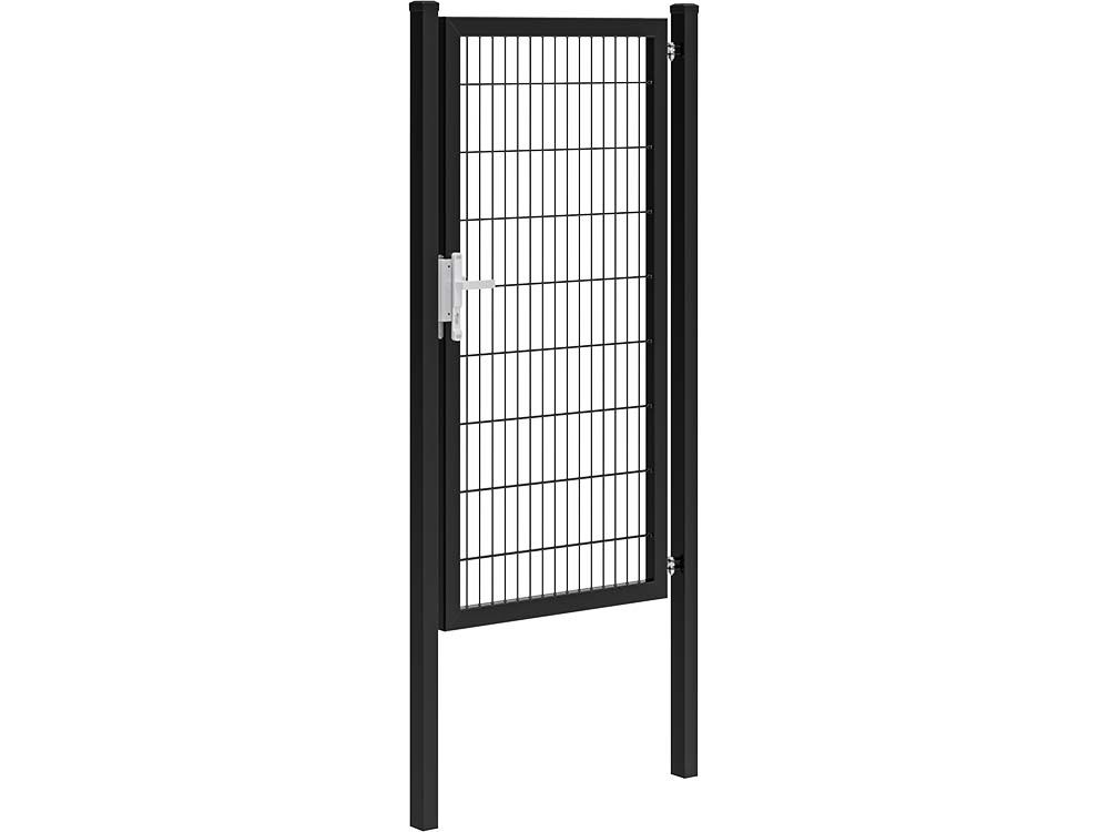 Hillfence metalen enkele poort Premium-line, 100x180cm inclusief slot, zwart (1052655)