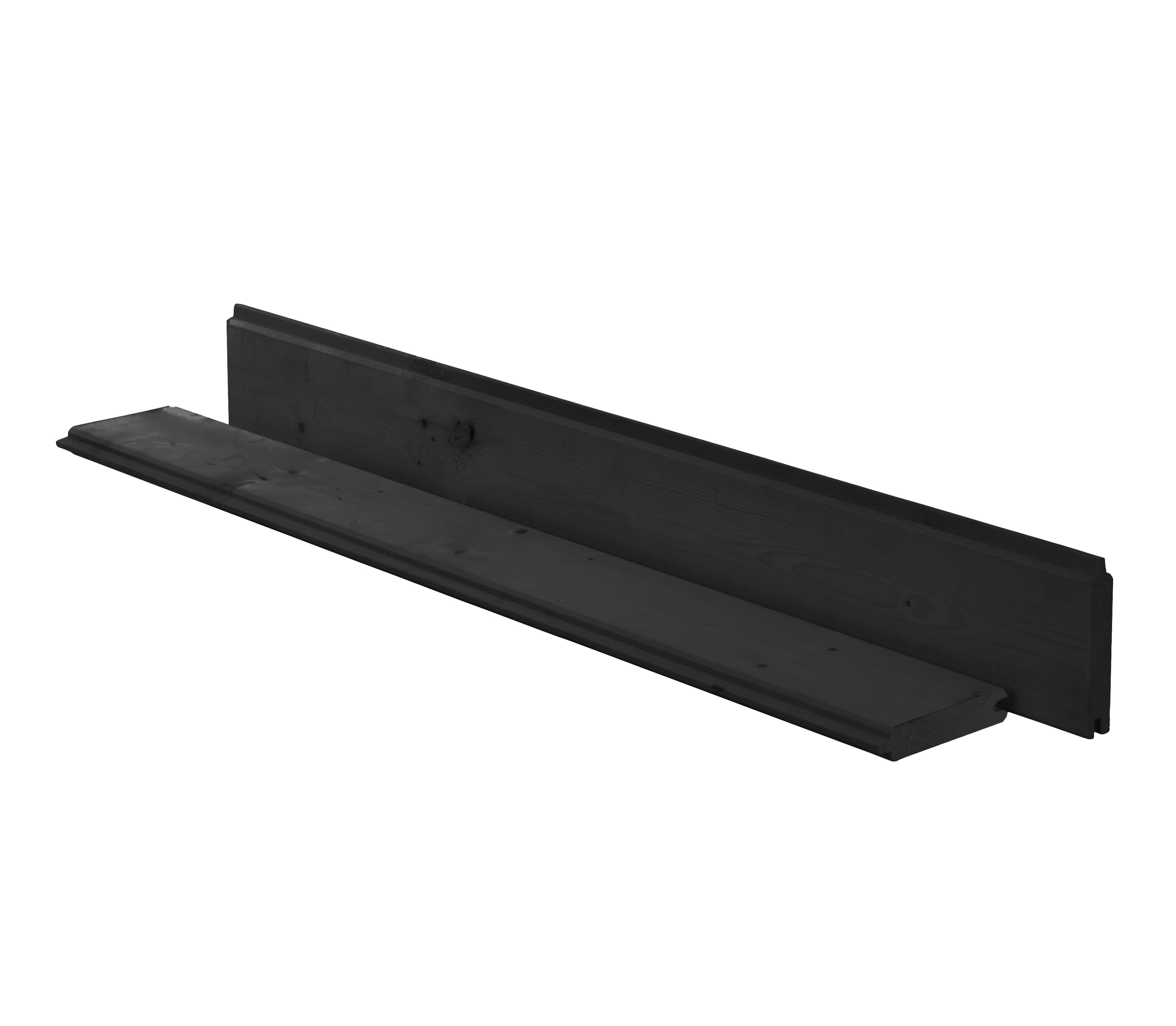 Vuren geschaafd blokhutprofiel 2,8x14,5x300cm, zwart gedompeld (1058823)