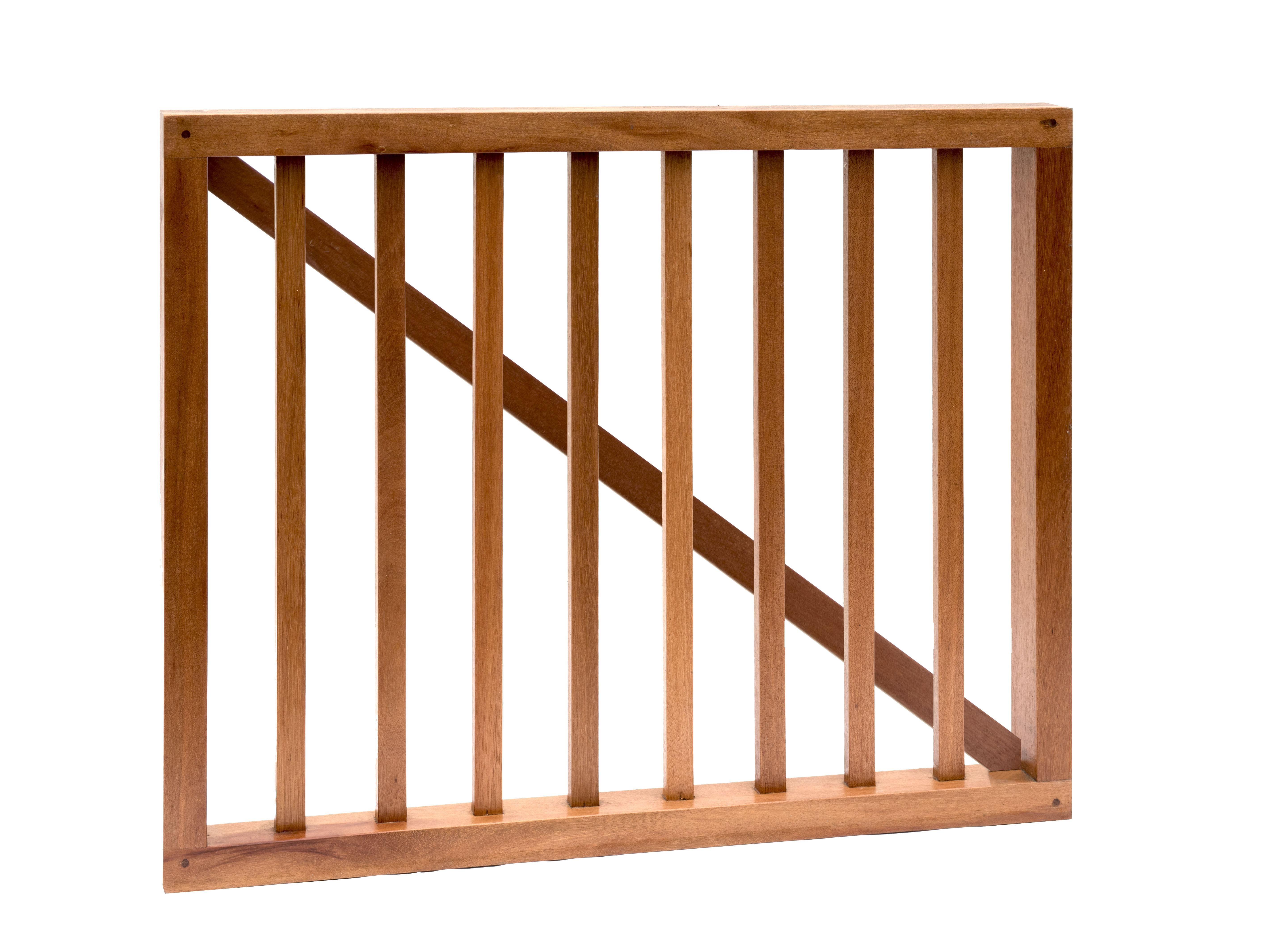 Hardhouten spijlenhek / -poort, 100x80cm Frame 4,5x7cm, spijlen 2x3cm (1064223)