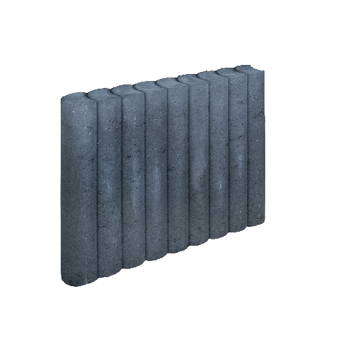 Rondo Palissadeband 8x50x50cm Zwart
