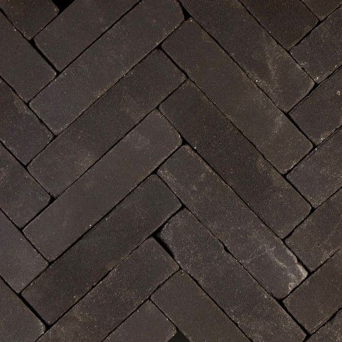 Gebakken Waalformaat getr. 5x20x6cm Vida Ares zwart bezand