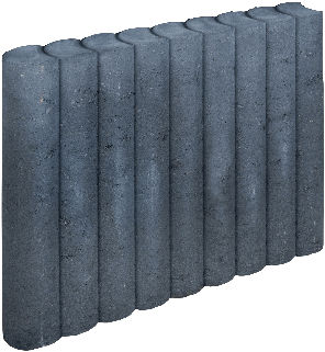 Rondo Palissadeband 8x50x50cm Zwart