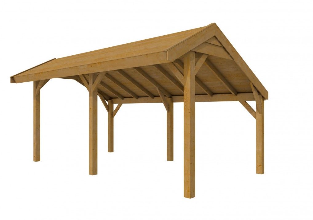 Douglasvision Kapschuur Comfort 500x250cm, groen geïmpregneerd