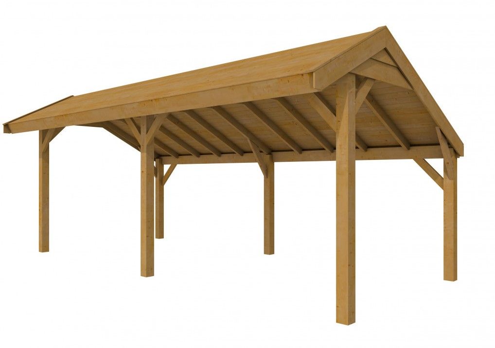 Douglasvision Kapschuur Comfort 600x250cm, groen geïmpregneerd