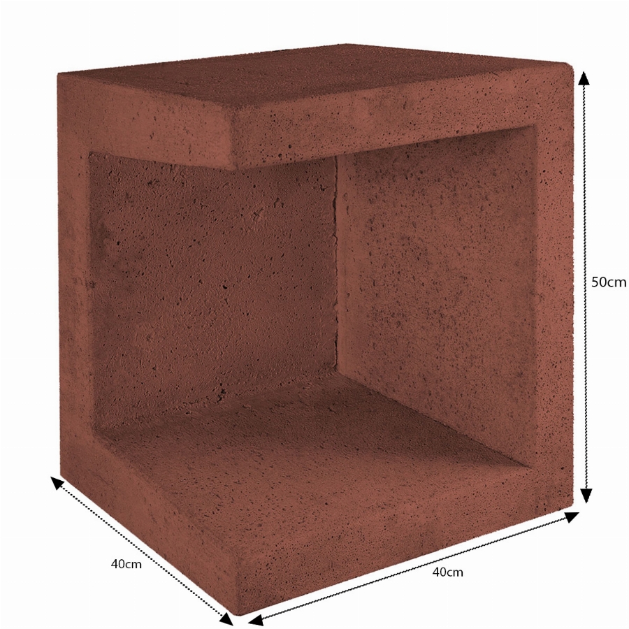 U-Element Hoek 40x40x50cm Corten
