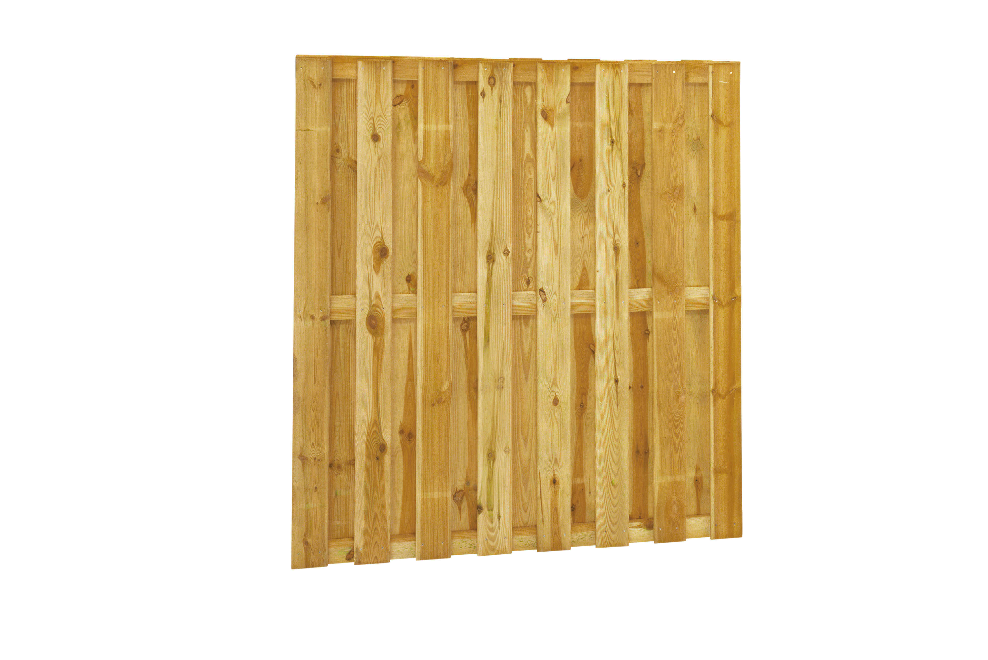 Grenen geschaafd plankenscherm 18-planks 15mm, 179x179cm, groen geïmpregneerd (924406)