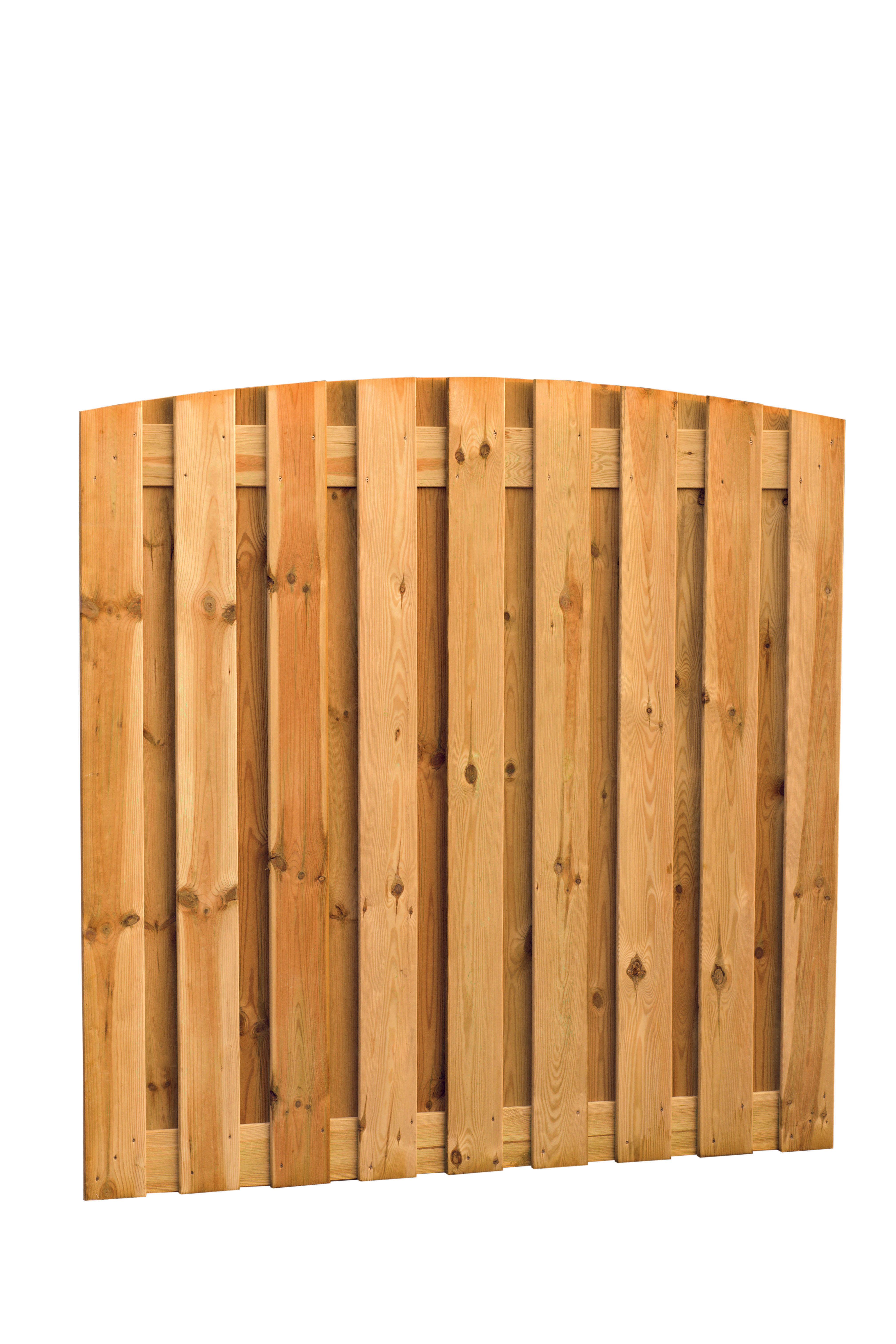 Grenen geschaafd plankenscherm 19-planks 15mm, 180x180cm, verticaal toog, groen geïmpregneerd (W08177)