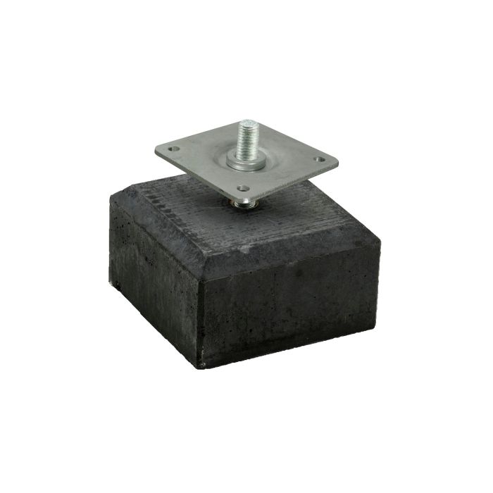 Betontegel 18x18x10cm, schroefdraad M20, antraciet (1001205)