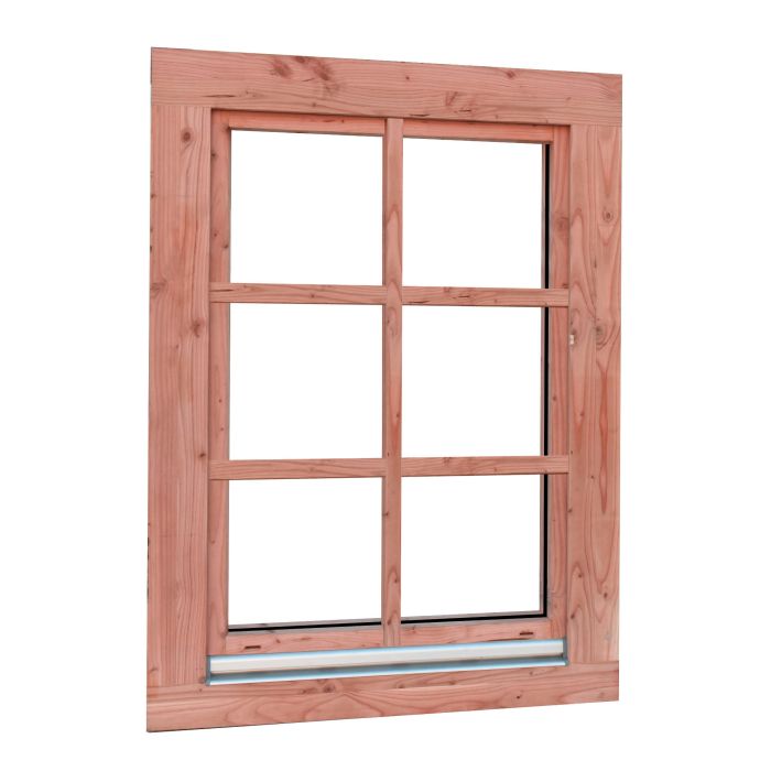 Douglas draai-kiepraam Prestige met dubbelglas. 84,4x120,4cm, onbehandeld (1017099)