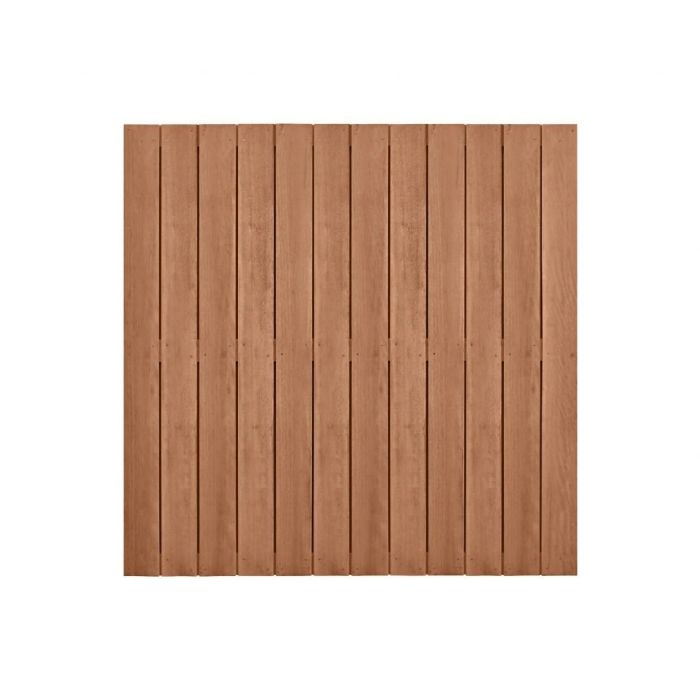Hardhouten geschaafd plankenscherm recht verticaal 180x180cm (1064007)