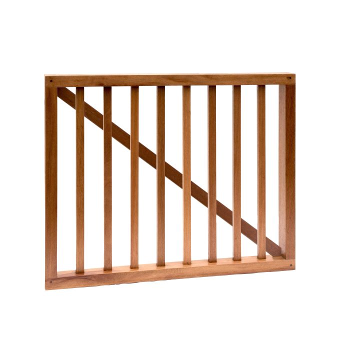 Hardhouten spijlenhek / -poort, 100x80cm Frame 4,5x7cm, spijlen 2x3cm (1064223)