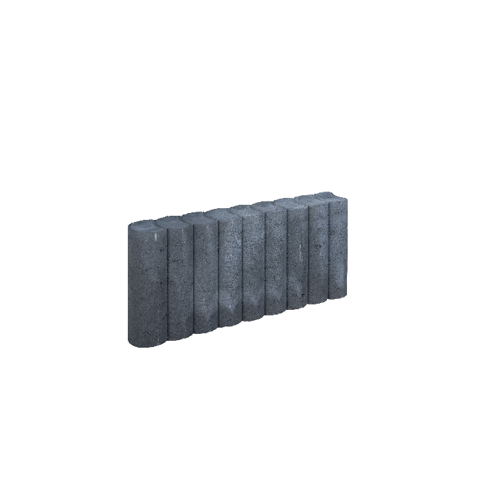 Rondo Palissadeband 8x25x50cm zwart