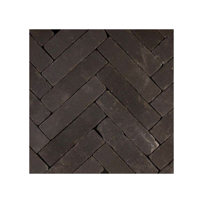Gebakken Waalformaat getr. 5x20x6cm Vida Ares zwart bezand
