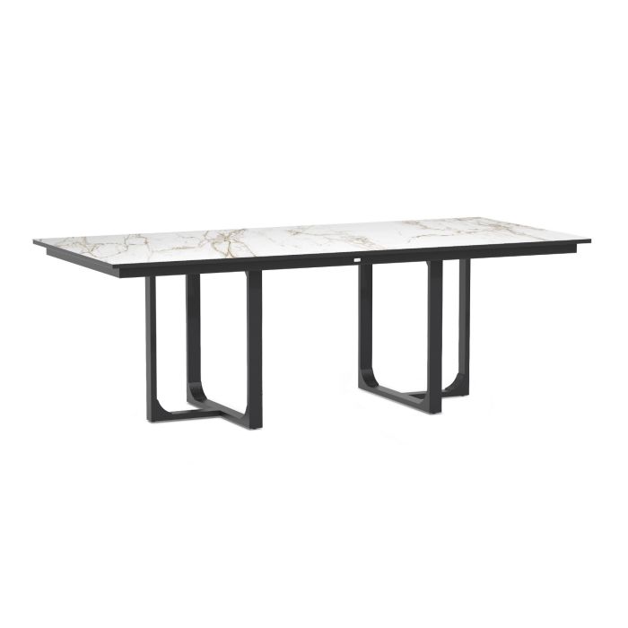 Nida Alu Dining Table Dekton Entzo Charcoal 220x100cm