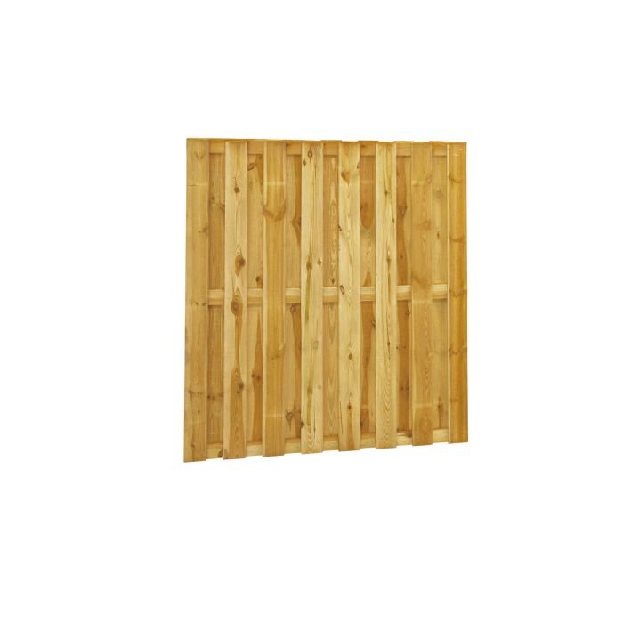 Grenen geschaafd plankenscherm 18-planks 15mm, 179x179cm, groen geïmpregneerd (924406)