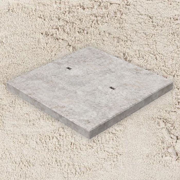 Gebruikte betonplaat 200x200x14cm - A-keus