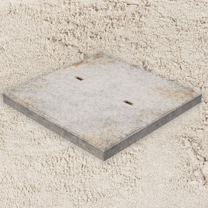 Gebruikte betonplaat 200x200x12cm - B-keus