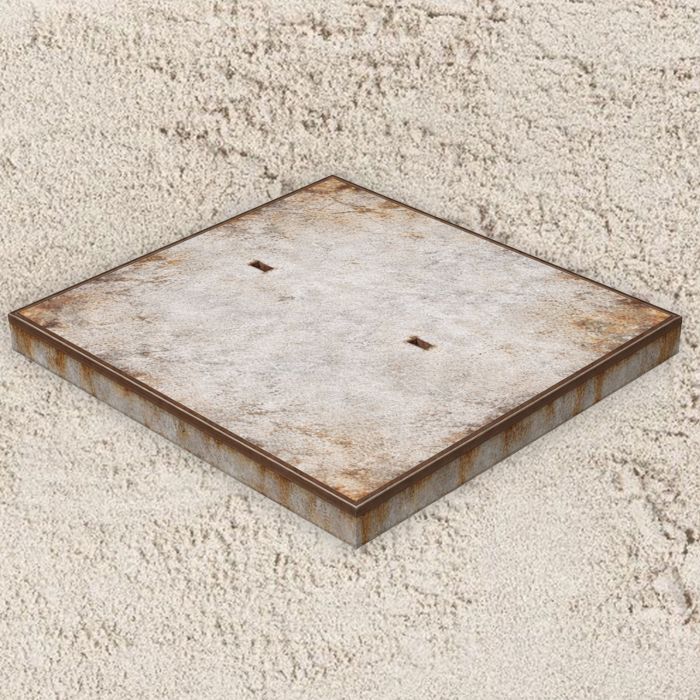 Gebruikte betonplaat 200x200x12cm hoekrand - B-keus