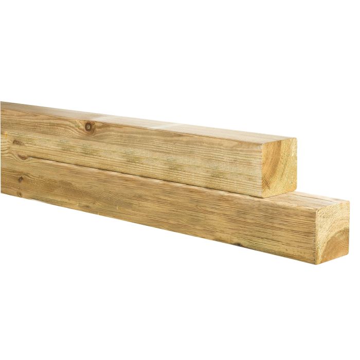 Midden-Europees vuren geschaafde paal 12x12x400cm (W07126)