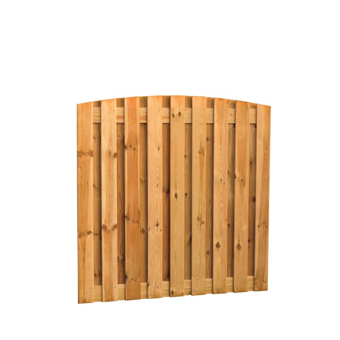 Grenen geschaafd plankenscherm 19-planks 15mm, 180x180cm, verticaal toog, groen geïmpregneerd (W08177)