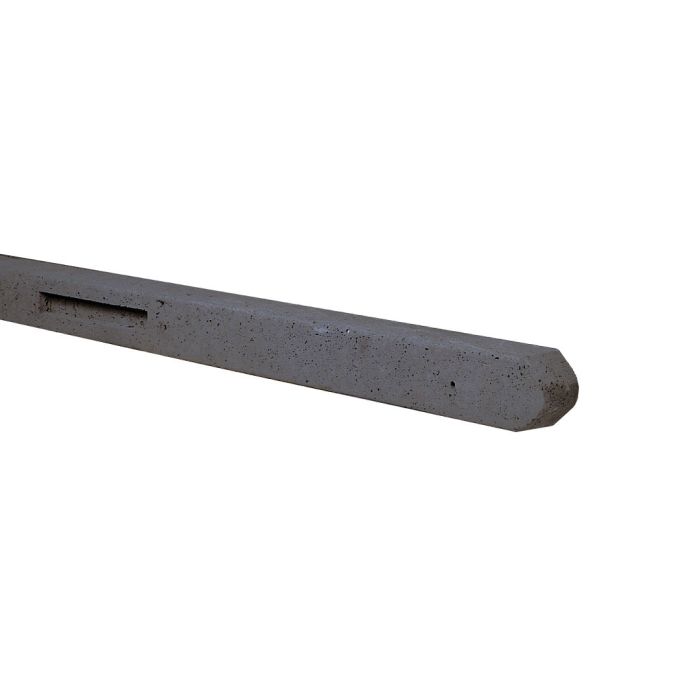 Betonpaal stampbeton 10x10x310cm antraciet tussenpaal t.b.v. recht scherm met 2 betonplaten (W13040)