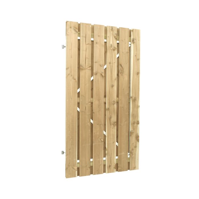 Jumbodeur v.z.v. uitgefreesd slotgat geschaafd vuren 15mm op verstelbaar stalen frame 100x200cm recht verticaal (W306803)