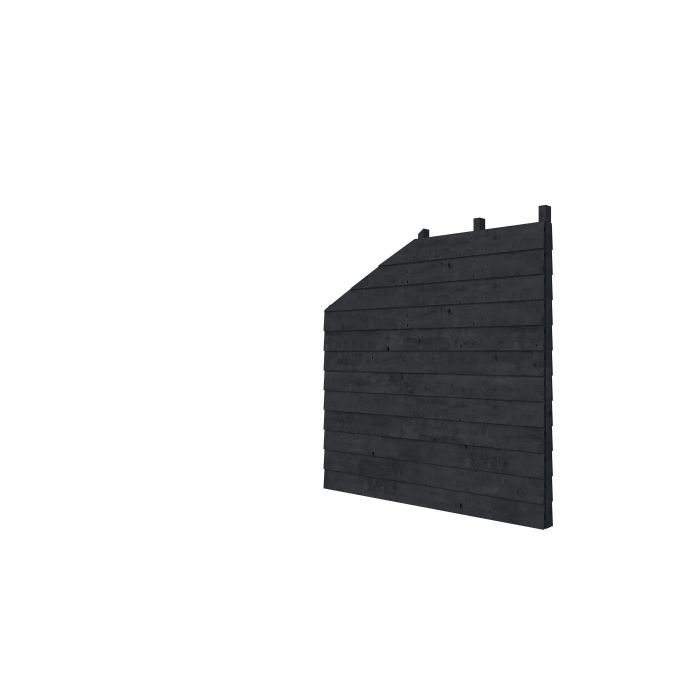 Douglas zijwand kapschuur Comfort/DHZ dubbelzijdig Zweeds rabat, zwart geïmpregneerd (W53585)