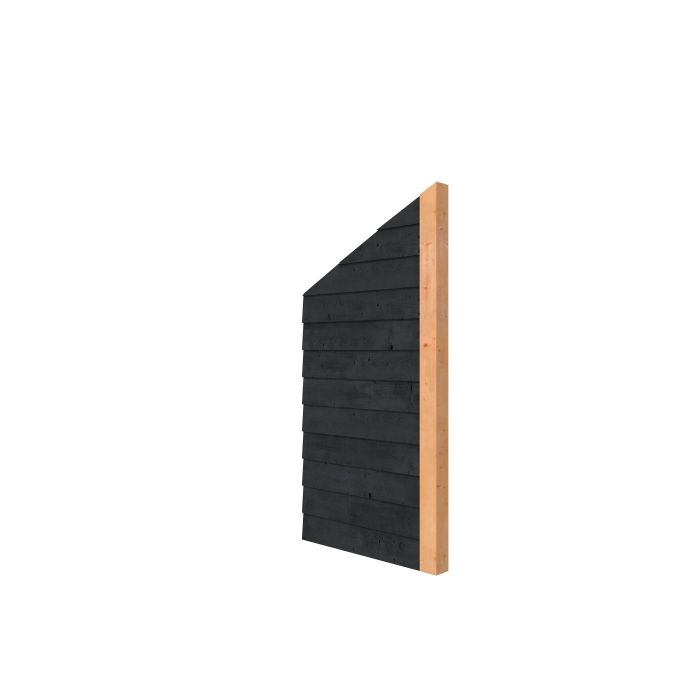 Douglas zijwand kapschuur Comfort/DHZ dubbelzijdig Zweeds rabat, zwart geïmpregneerd (W53586)