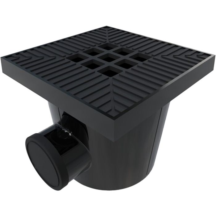 Garden Drain afvoerput 20x20cm aluminium zwart