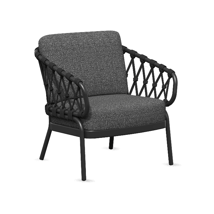 Natal Low Dining Chair Charcoal 70x70x83cm