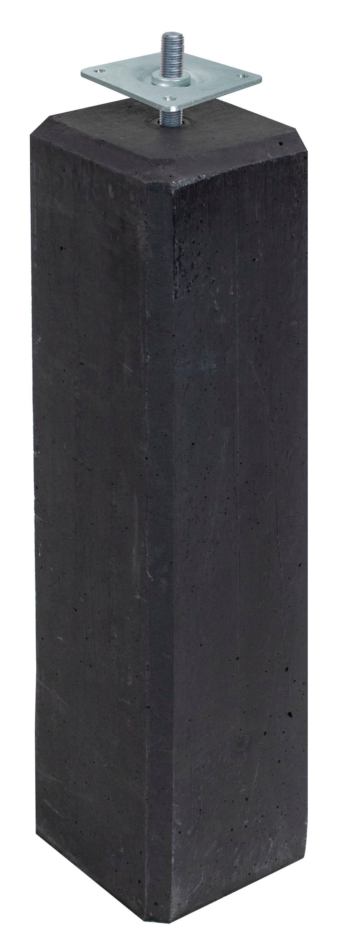 Betonpoer M, 15x15x60cm, recht, schroefdraad M20, antraciet (1020486)