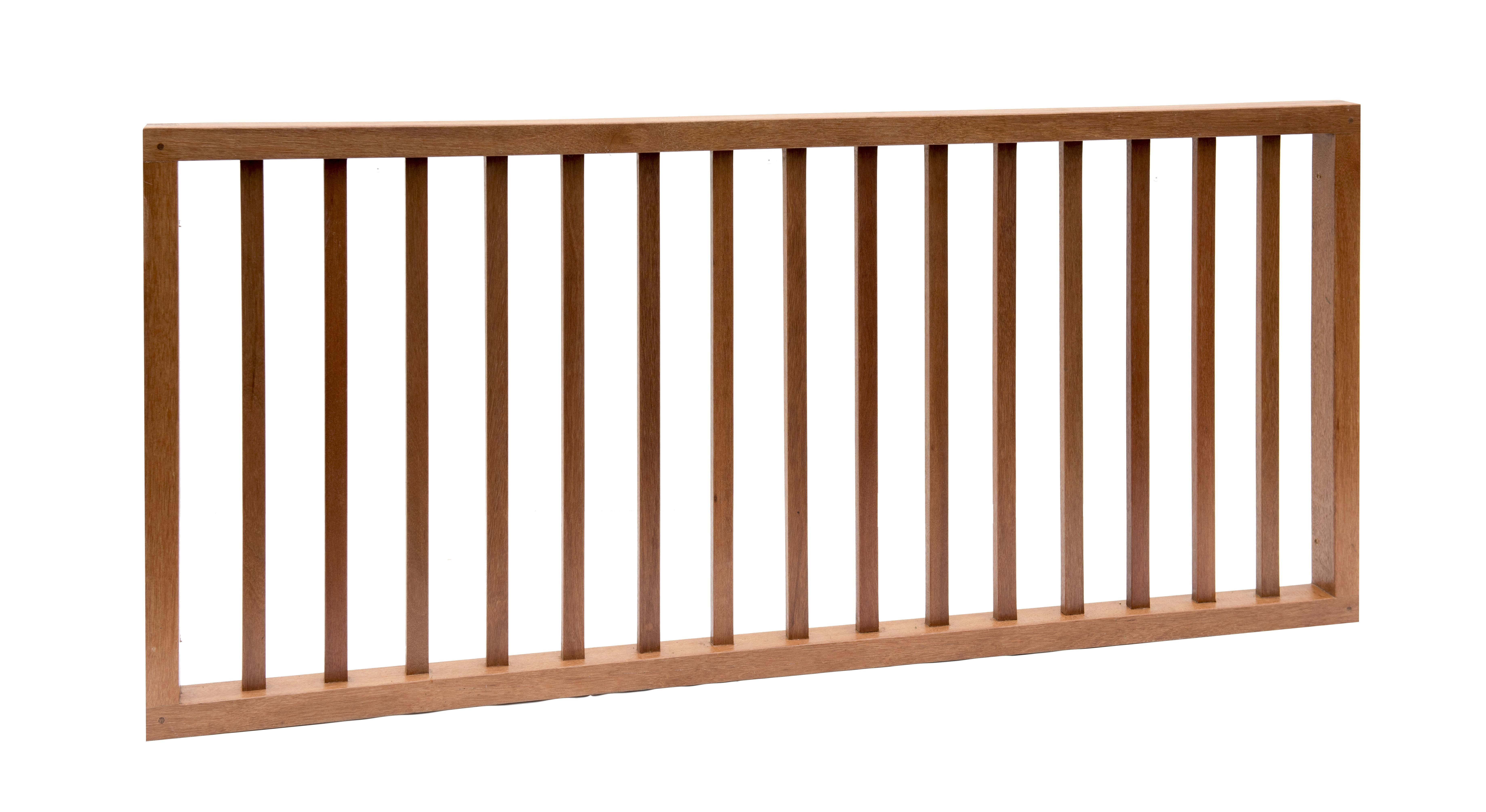 Hardhouten spijlenhek, 180x80cm Frame 4,5x7cm spijlen 2x3cm (1064222)