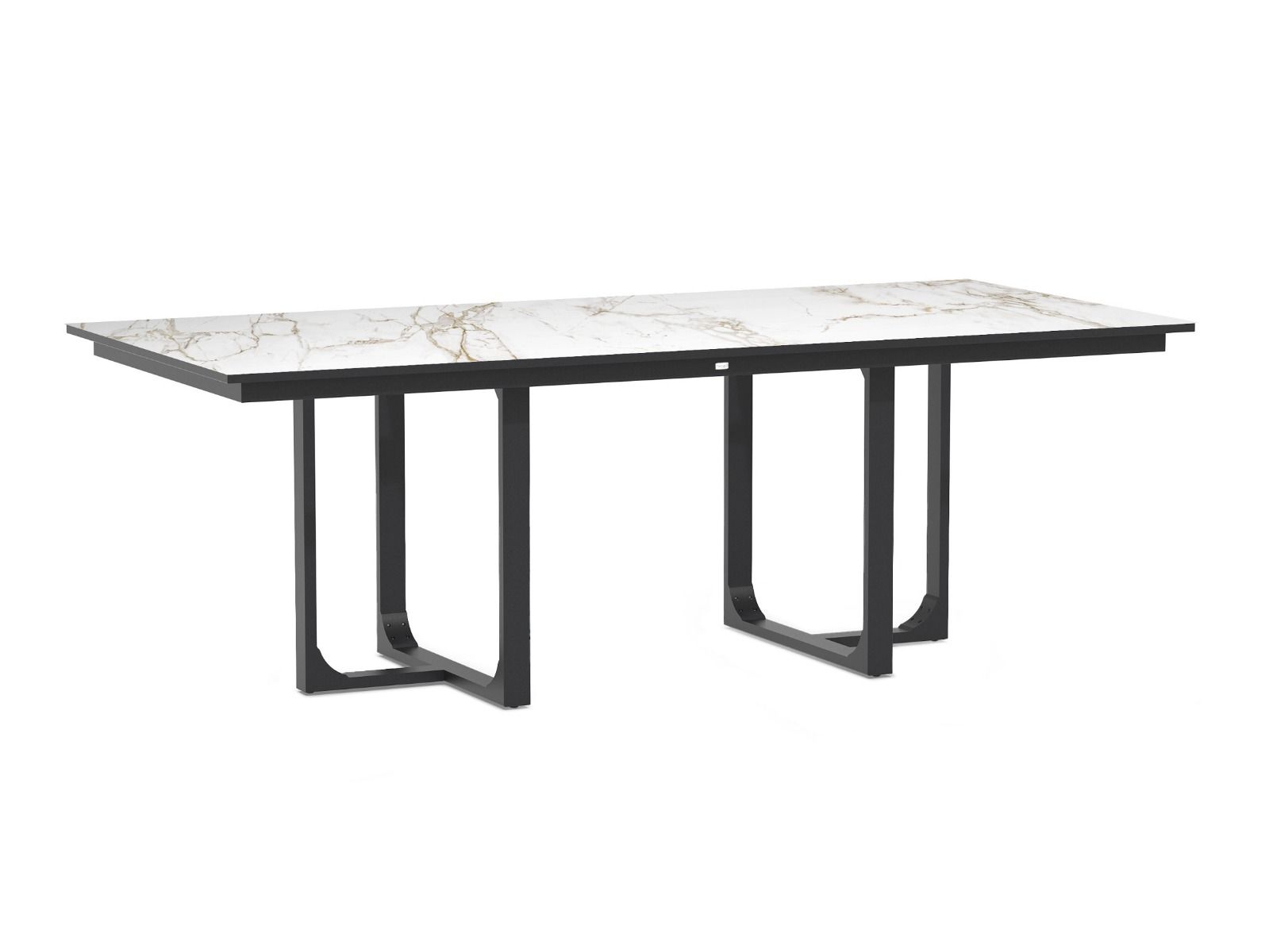 Nida Alu Dining Table Dekton Entzo Charcoal 220x100cm