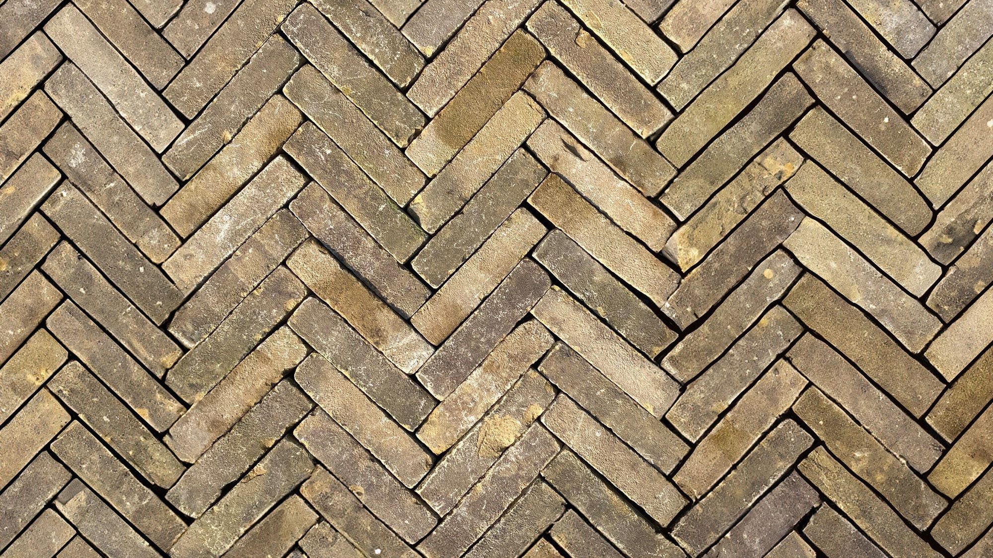 Gebakken waalformaat oud gebruikt geel (los gestort)