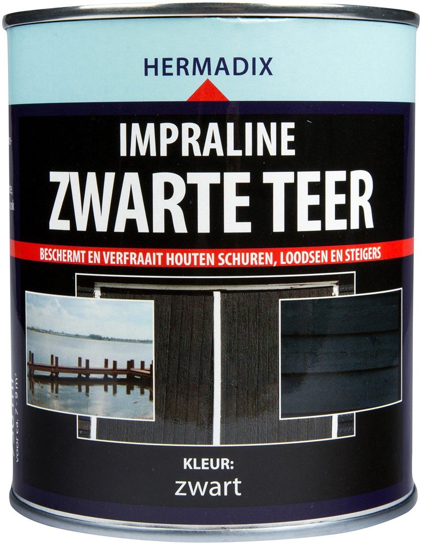 Impraline beits 2500 ml zwarte teer