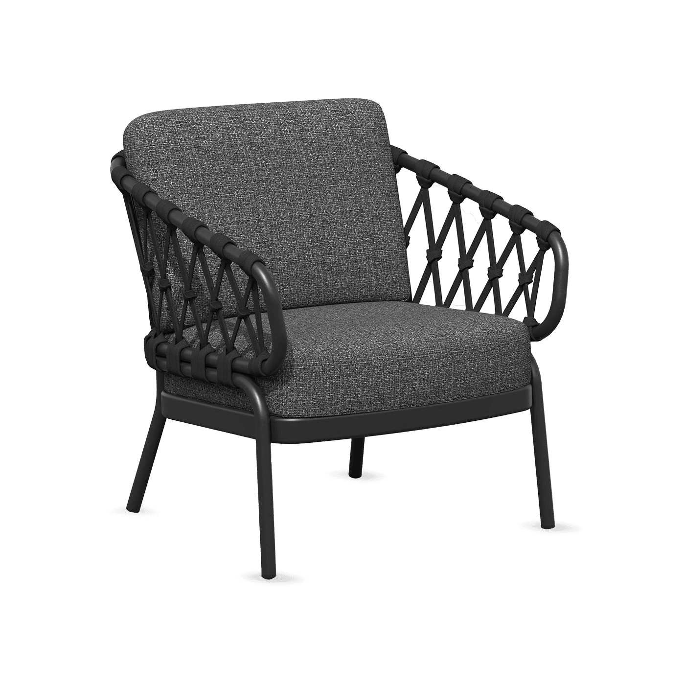 Natal Low Dining Chair Charcoal 70x70x83cm