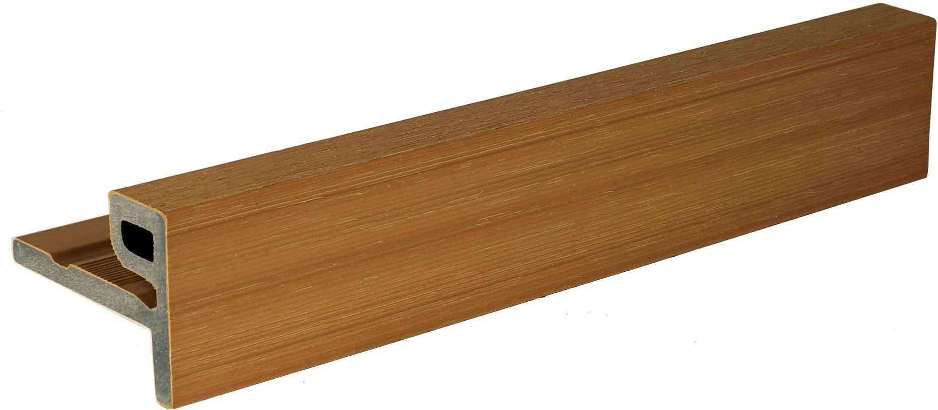 NewTechWood composiet co-extrusie eindprofiel castellation t.b.v. wand bekleding, 7x5x300cm, Red Cedar