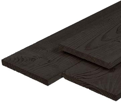 Gardenlux douglas plank fijnbezaagd 2,2x20x300cm zwart gedompeld