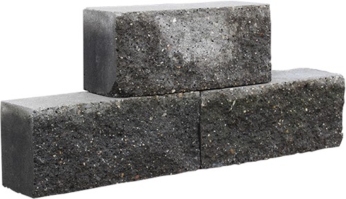Stapelblok Brickwal zwart 30x10x13